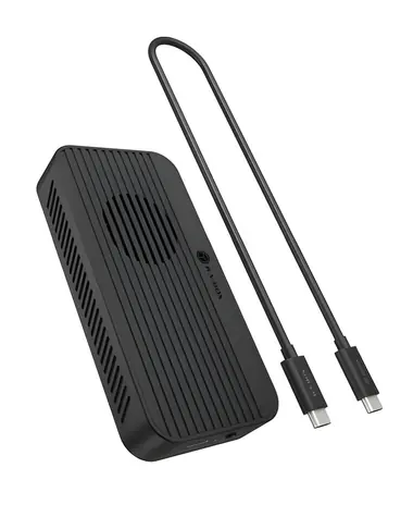 Icy Box IB-1980M-80G čierna / Externý box pre M.2 NVMe SSD / PCIe 4.0 / USB4 80Gbit/s / integrovaný ventilátor