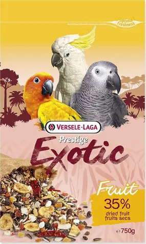 Versele-Laga Prestige Exotic Fruits 750 g / Krmivo pre papagáje / ovocie a semená / pre stredné a veľké papagáje, žako