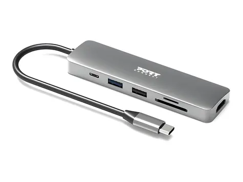 PORT CONNECT Dokovacia stanica USB-C 5v1 / Dokovacia stanica / HDMI 4K60Hz / USB-C PD 100W / USB 3.2 Gen1