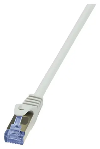 LogiLink Cat6a S/FTP sivá / Patch kábel / 3 m / RJ-45 / AWG 26/7 / pozlátené konektory