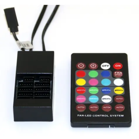Eurocase Ovládač pre RGB ventilátor / Ovládač / Doska + diaľkové ovládanie