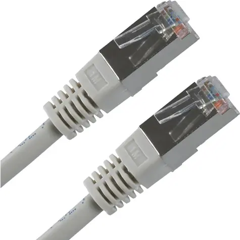 Logo Patch kábel Cat5e FTP sivá / Patch kábel / RJ45-RJ45 / 5 m / PVC