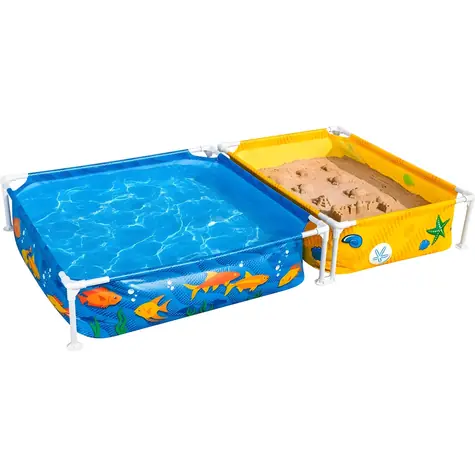 Bestway Set bazén a pieskovisko 561CF / 365 l / 213x122x30, 5 cm / Motív mušle / 2+