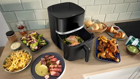 BOSCH MAF462B0 Series 4 čierna / Teplovzdušná fritéza / 6,1 l / 2050 W / Dotykový displej