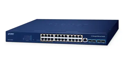 Planet GS-6311-24HP4X / Switch / L3 Managed / 24x Gigabit PoE+ / 4X 10G SFP+ / 128Gbit/s