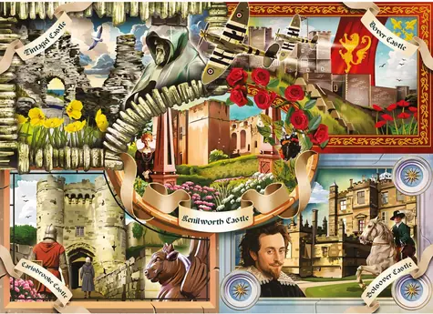 GIBSONS Puzzle English Heritage: Hrady Anglicka / 1000 dielikov