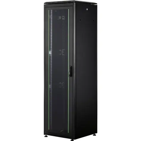 Digitus Unique 42U 2053x600x600mm čierna / Rozvádzač / 19" / nosnosť 800 kg / sklenené dvere / IP20