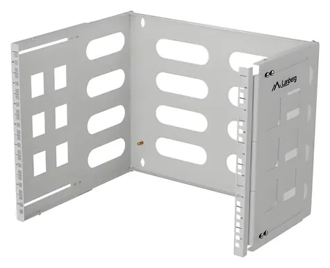 Lanberg Skladací nástenný držiak 19" 8U sivý / Nástenný držiak / 19" / 8U / hĺbka 240-400 mm / nosnosť 12 kg
