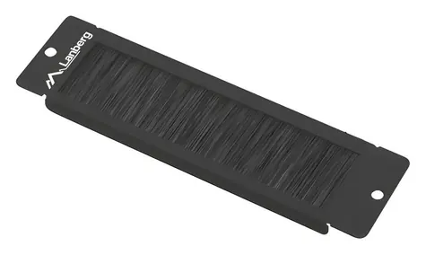 Lanberg AK-1104-B čierny / Kefový panel / pre 10" nástenné rozvádzače
