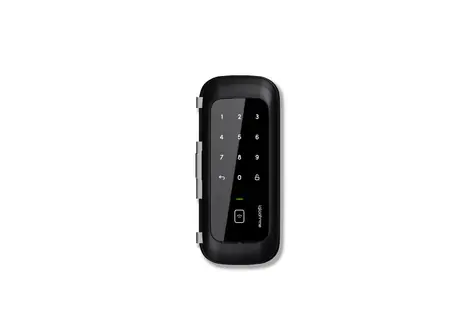 Igloohome Glass Rim Lock - šikovný zámok na sklenené dvere / Bluetooth & PIN / RFID / 4X AA batérie