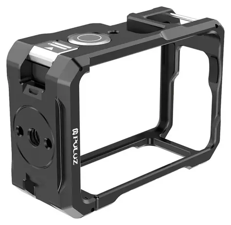 Puluz PU1074B / Kovové puzdro / pre DJI OSMO Action 6 / Hliníková zliatina / Cold shoe, 1/4" závit