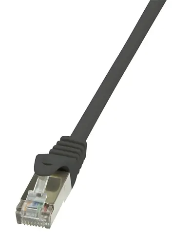 LogiLink čierna / Patch kábel / Cat 6 / F / UTP / RJ-45 / 5 m