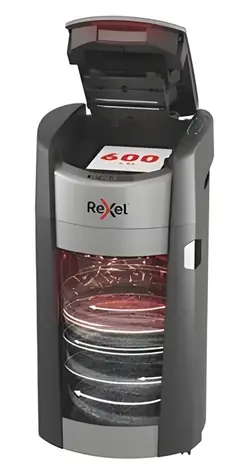 Rexel ShredMax AutoFeed+ 600M / Automatický skartovač / až 600 listov / dotykové ovládanie / 55 dB / čierna
