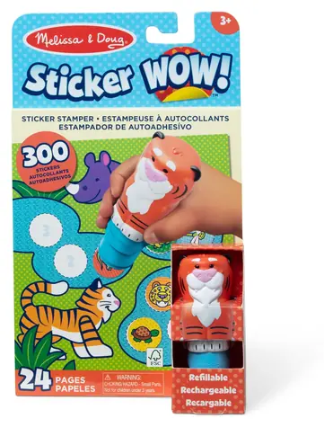 Spin Master Melissa & Doug Wow! Nálepky Tiger s pečiatkou a blokom / od 3 rokov