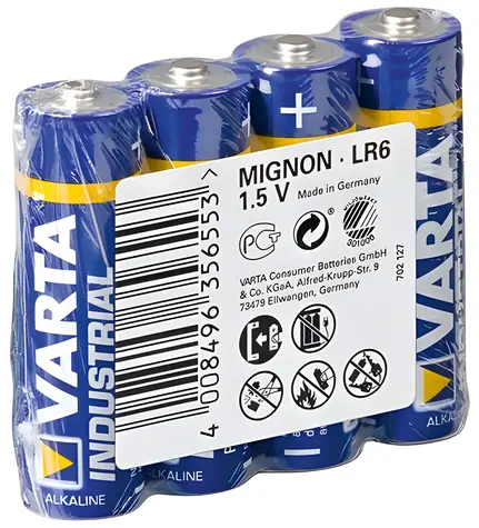 Varta Industrial Batéria AA (LR6) / 1.5V / alkalická / 4 ks
