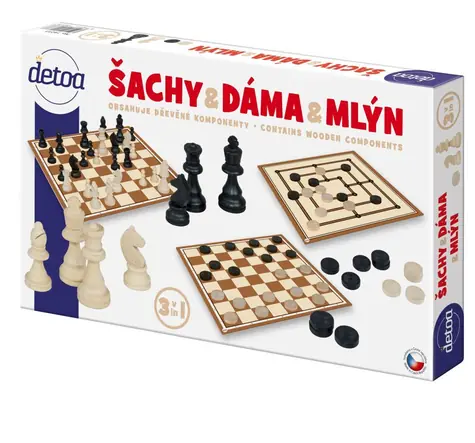 Detoa Šach a dáma / Drevo, papier / od 3 rokov