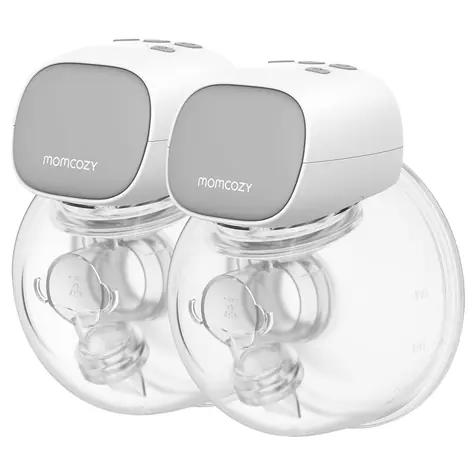 Momcozy S9 Pre sivá / Odsávačka materského mlieka / bezdrôtová / sada 2 ks / 180 ml / 2 režimy