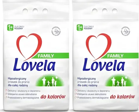 LOVELA Prací prášok na farebnú bielizeň 2x 2,1 kg / Dvojbalenie / 4,2 kg celkom