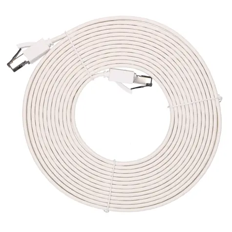 Extralink biela / Patch kábel / Cat.8 U/FTP / plochý / 40G / 5 m