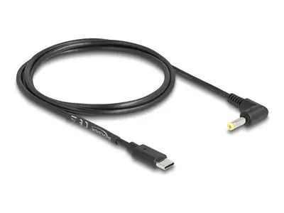 DeLock napájací kábel USB-C - DC 4,0 x 1,7 mm 90 ° / Kábel / 1,5 m / čierny