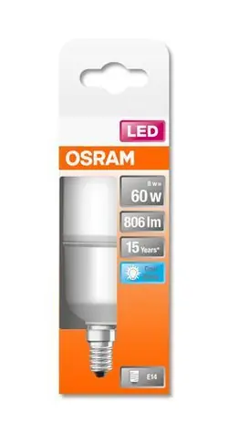 OSRAM LED Classic Stick 60 E14 / LED žiarovka / 8.5W / 4000K