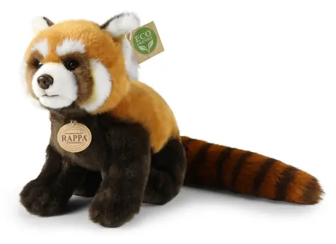 Rappa Plyšová panda červená 28 cm / ECO-FRIENDLY / od 0 mesiacov
