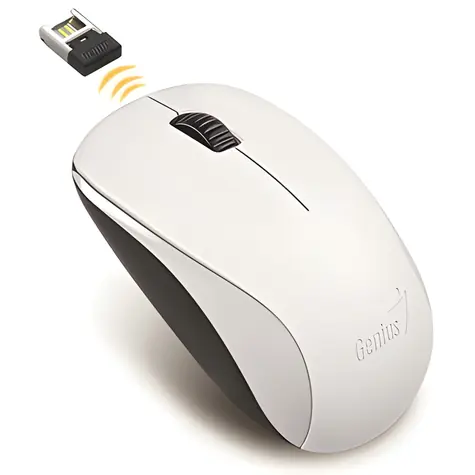 Genius NX-7000 biela / Bezdrôtová myš / Blue-Eye senzor / 1200 dpi / 2,4 GHz