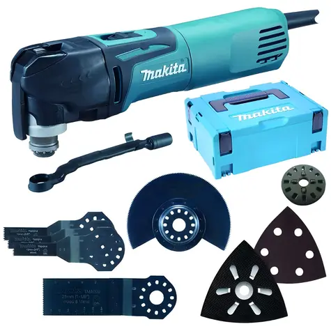 Makita Multifunkčný nástroj s príslušenstvom 320 W / Multifunkčný nástroj / 20000 kmitov/min / oscilácia 3,2 °