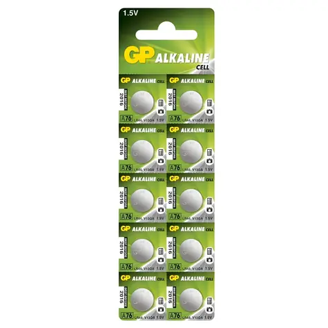 GP LR44 / Gombíková batéria / Alkalická / 1,5V / 10 ks