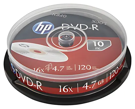 HP DVD+ R / Optické médium / 4,7 GB / 16x / Cake box 10 ks