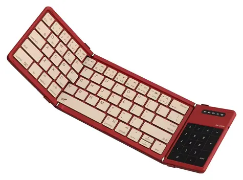 Nillkin Cube červená / Skladacia klávesnica / Bluetooth / Touchpad / Numerická klávesnica