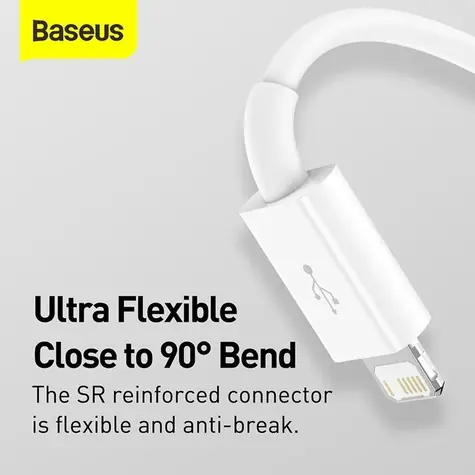 Baseus Superior Series biela / Dátový kábel / USB-A - USB-C/microUSB/Lightning / 3,5 A / 0,5 m