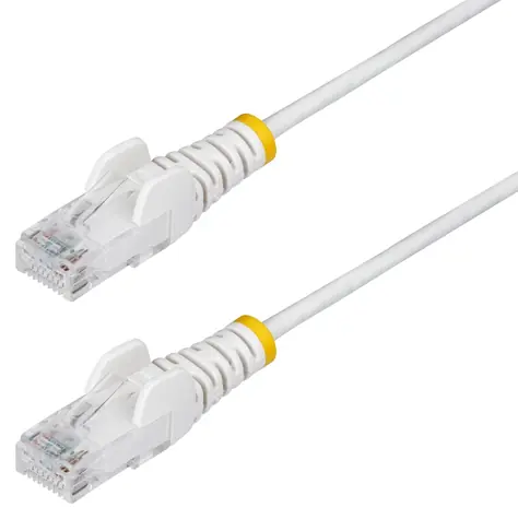 StarTech CAT6 Slim biela / Patch kábel / RJ-45 / 1,5 m / PoE