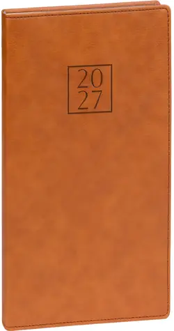 NOTIQUE Prestigio 2027 hnedý / Vreckový diár / 9 × 15,5 cm