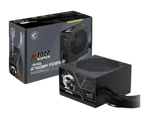 MSI MAG A750BN PCIE5 III / Zdroj / 750W / 120mm / ATX / aktívny PFC / 80PLUS Bronze