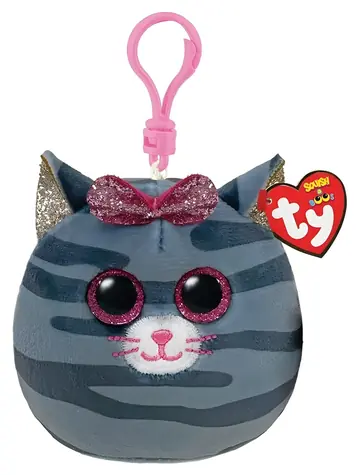 Ty Squishy Kiki plyšová mačka šedá / 8,5 cm