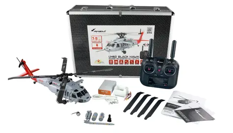 AMEWI RC vrtuľník UH60 Black Hawk Marine / GPS / RTF / 2.4GHz / 8 kanálov / doba letu 9 min / od 16 rokov