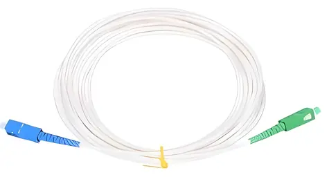 OEM / Patch kábel optický / SC/ APC-SC/UPC / simplex / 9/125 OS2 / 5m / biely, armovaný 3 mm LSZH