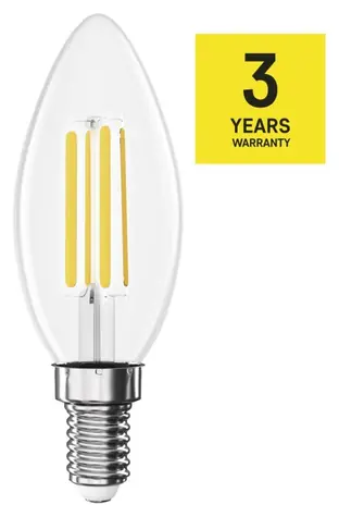 GP MET LED žiarovka sviečka E14 7W / LED žiarovka / 1055 lm / Neutrálna biela 4000K / Náhrada 75W