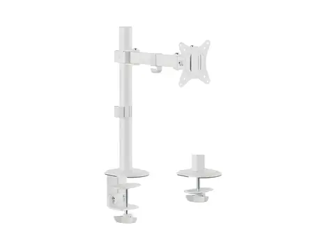 Equip Stolný držiak monitora 17"-32" biela / Držiak monitora / VESA 75-100 mm / Nosnosť 9 kg / Otočný 360°