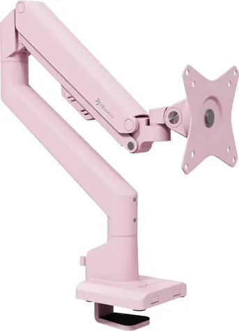 Arozzi Alzare Neo ružová / Stolový držiak monitora / VESA 75-100 mm / do 9 kg / náklon ±45 ° / otočenie 360 °