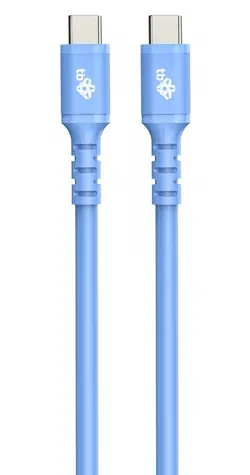 TB Touch USB-C kábel modrý 1m / Nabíjací a dátový kábel / USB-C - USB-C / 60 W / 480 Mb/s / silikónový