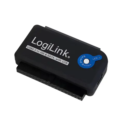 LogiLink adaptér USB 2.0 na IDE a SATA čierna / Adaptér / IDE/ATA, SATA / OTB / 1,2 m