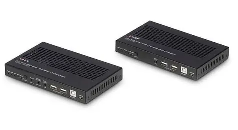 Lindy HDMI KVM extender 100 m čierna / KVM extender / HDBaseT 3.0 / Cat6a / 4K60 / RS-232