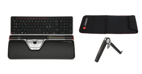 Contour RollerMouse Red PLUS Travel Kit čierna / Sada myš a klávesnica / Bezdrôtové pripojenie / 2800 DPI / 7 tlačidiel