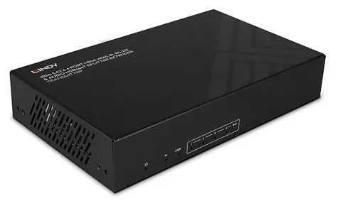 Lindy 4 Port HDBaseT HDMI extender čierna / HDBaseT extender / 4K 60Hz / 100 m / Cat.6 / PoC