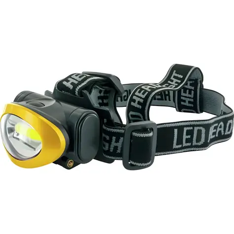 Schwaiger WLED40 511 čierna/žltá / Čelovka / COB LED / 120 lm / IPX4