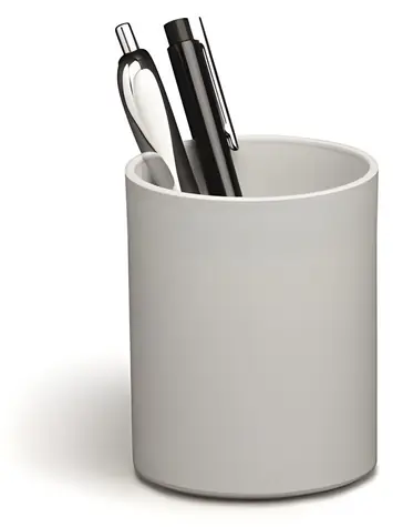 Durable ECO Stojanček na písacie potreby šedý / Stojanček na ceruzky / recyklovaný plast / O 8 cm