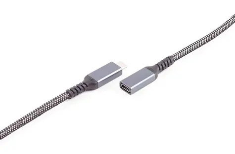 Shiverpeaks USB-C predlžovací kábel / Predlžovací kábel / USB-C(M) - USB-C(F) / USB 3.2 / PD / textilný / 1,5 m