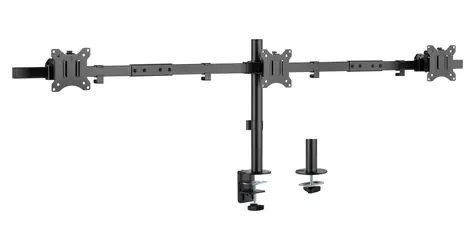Equip stolný držiak na 3 monitory čierna / Držiak na 3 monitory / 17-32" / VESA 75/100 / 7 kg/monitor